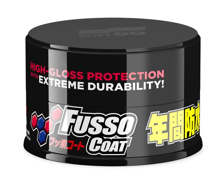 Soft99 Fusso Coat 12 Months Wax Dark 200g + Micro Liquid Compound Dark + 3 mikrofibry zdjęcie 3