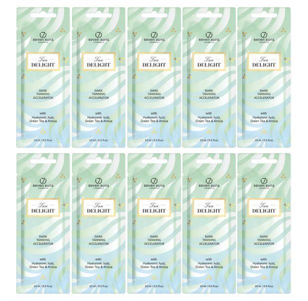 Zestaw 10x 7suns Tan Delight Accelerator Dark Tanning 15ml zdjęcie 1