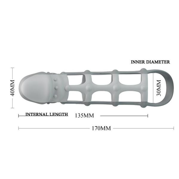 PRETTY LOVE - Penis Sleeve with Ball Strap zdjęcie 6