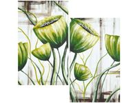 60X60CM ZIELONE MAKI DWU OBRAZ ŚCIAN