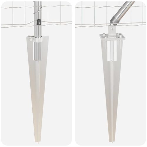 Ogrodzenie z słupkami Srebrny 1.5 x 10 m Stal na Arena.pl