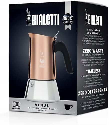 Kawiarka klasyczna stalowa New Venus 6 COPPER BIALETTI 235ml INDUKCJA na Arena.pl