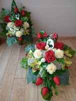 Stroik na cmentarz GRÓB kompozycja KOMPLET WIOSNA