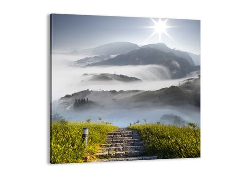 Obraz Na Płótnie - Góry Droga Mgła - 40X40 Cm - Ac40X40-2478 na Arena.pl