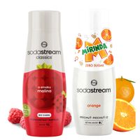 2X SodaStream Malina Zero Syrop do Saturatora + Mirinda Zero Cukru Koncentr