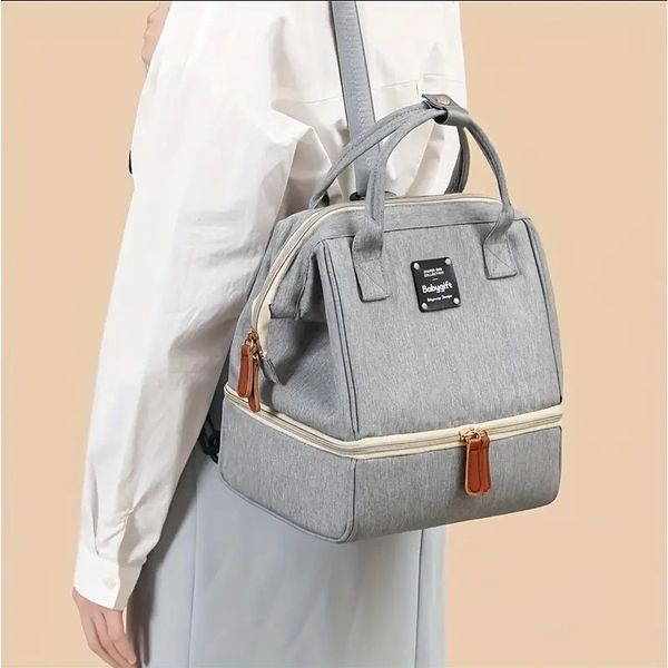 Torba, Organizer Do Wózka 2 Komory Szara 26X23X18Cm Plm29Sz zdjęcie 2