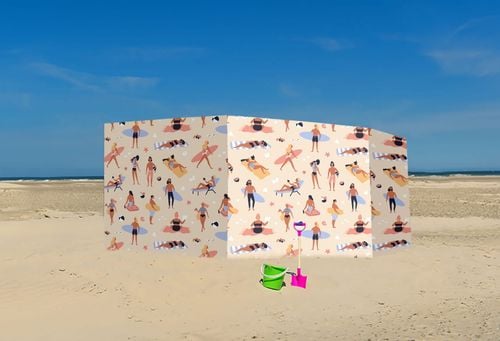 PARAWAN PLAŻOWY Plaża z indywidualnym napisem 5 PANELI 68.5 na Arena.pl