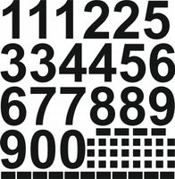 NAKLEJKI wycinane ploterowo CYFRY LICZBY kropki kreski samoprzylepne 5cm