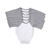 Body dziecięce z długim rękawem do sublimacji - szare rękawy M