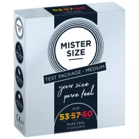 mister size test box zestaw prezerwatyw 53-57-60 mm m/l/xl 3 sztuki