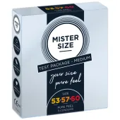 mister size test box zestaw prezerwatyw 53-57-60 mm m/l/xl 3 sztuki