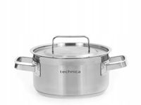 Garnek niski indukcja 3,3 l ze stali nierdzewnej 200 mm pokrywka Technica