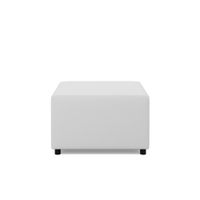 Mała pufa, CAPERO, ekoskóra, 71x71x40 cm, biały | TYLETEGOTU