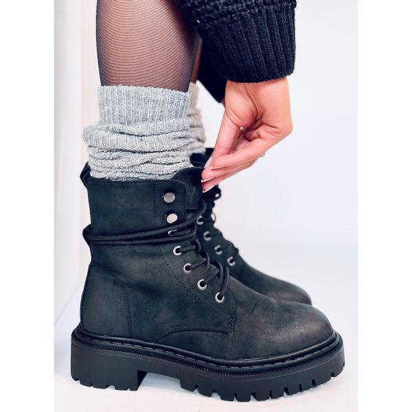 Botki sznurowane na protektorze Simmo Black r.36 zdjęcie 3