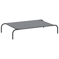 Podwyższone legowisko dla psa Szare Tkanina Oxford i stal