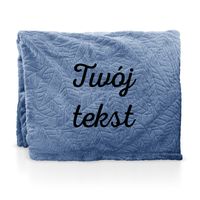 KOC z HAFTEM DUŻY 160 x 200 MIKROFIBRA DOWOLNY TEKST prezent na święta