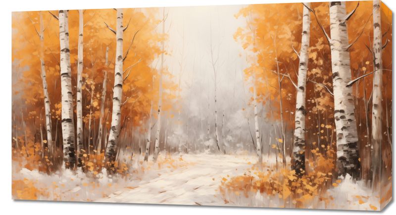 Obraz 90x50cm Jesienne Brzozy zdjęcie 1