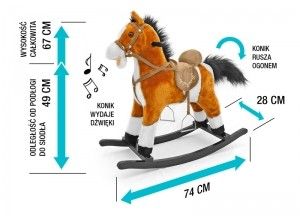 KOŃ NA BIEGUNACH MUSTANG JASNY BRĄZ  B1 na Arena.pl