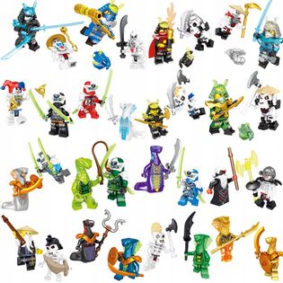 MEGA figurki klocki 32szt + karta lego ninjago zPL