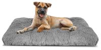 Legowisko dla psa poduszka wysoki bok shaggy 100x70 cm jasnoszare L