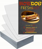 Ulotki A4 reklamowe firmowe 100szt projekt w cenie HOT DOG FAST FOOD