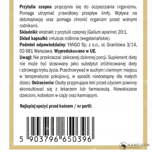 Yango PRZYTULIA CZEPNA 90k wsparcie PRZEPŁYW LIMFY & OCZYSZCZANIE ORGANIZMU zdjęcie 4