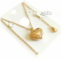 ZŁOTY ŁAŃCUSZEK SERCE DWUSTRONNE STAL CHIRURGICZNA