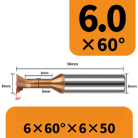 Frez 4-ostrzowy "jaskółczy ogon" dovetail VHM Rozmiar: 6×60°×50L