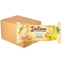 Delisana Ciastka z galaretką bananową w białej czekoladzie 135g x 28 sztuk