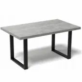 STÓŁ DO KUCHNI JADALNI SALONU LOFTOWY METALOWE NOGI 135x65CM BETON JASNY