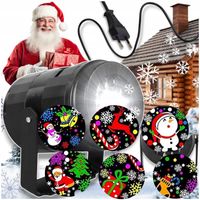 PROJEKTOR ŚWIĄTECZNY LED PŁATKI ŚNIEGU RZUTNIK LASEROWY NA DOM ZEWNĘTRZNY