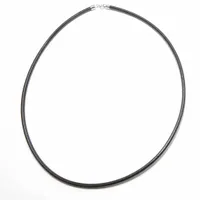 Rzemyk ze srebrnym zapięciem rzemień 3 mm 50 cm