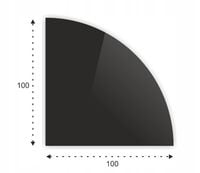 PODSTAWA SZKLANA POD PIEC KOMINEK SZKŁO SZYBA 100x100 CZARNA