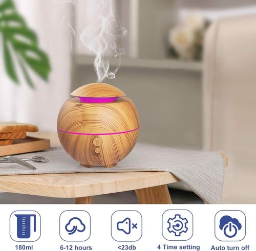 Nawilżacz Powietrza Dyfuzor 180 ml Światło LED na Arena.pl