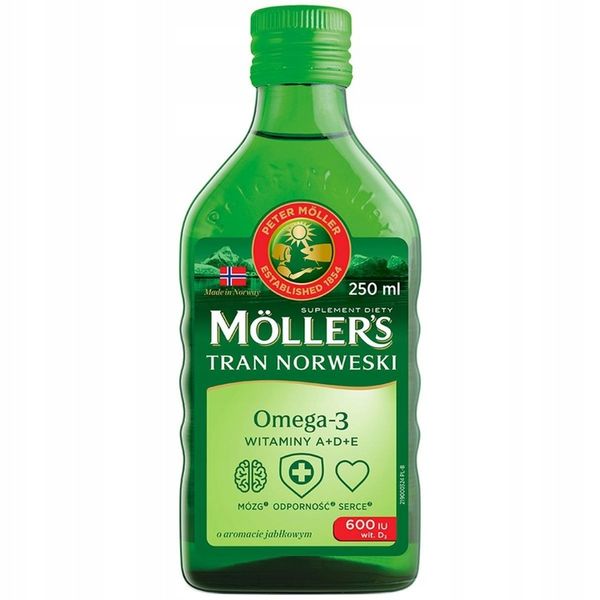 Tran Norweski Jabłkowy 250 ml Moller's zdjęcie 2