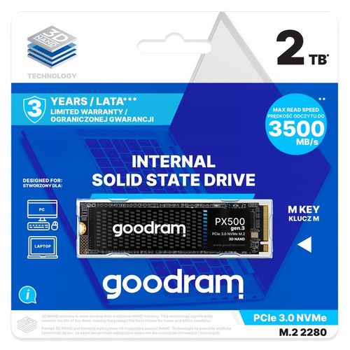 Dysk SSD GOODRAM PX500 1TB M.2 PCIe NVMe M.2 3300/2700 na Arena.pl