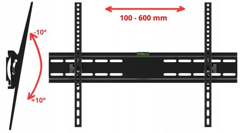 UCHWYT DO TELEWIZORA 32-85 CALI UNIWERSALNY SOLIDNY REGULOWANY GÓRA na Arena.pl