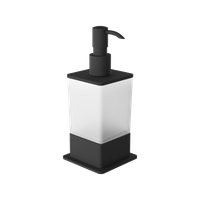 Riko dozownik do mydła w płynie stojący, czarny  mat