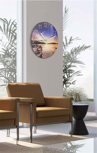 Zegar ścienny na baterie szklany 30cm cichy na Arena.pl