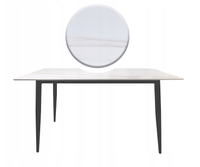 Stół ceramiczny 120x70 cm beżowy SATUARIO do salonu jadalni