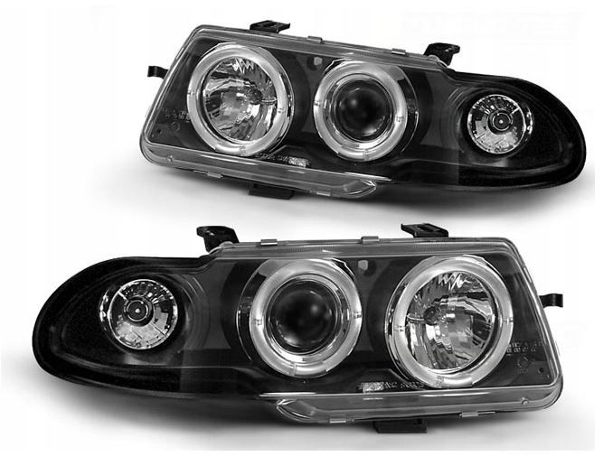 LAMPY REFLEKTORY OPEL ASTRA 1 F OD 1991 DO 1994 Roku  ANGEL EYES RINGI LED zdjęcie 3