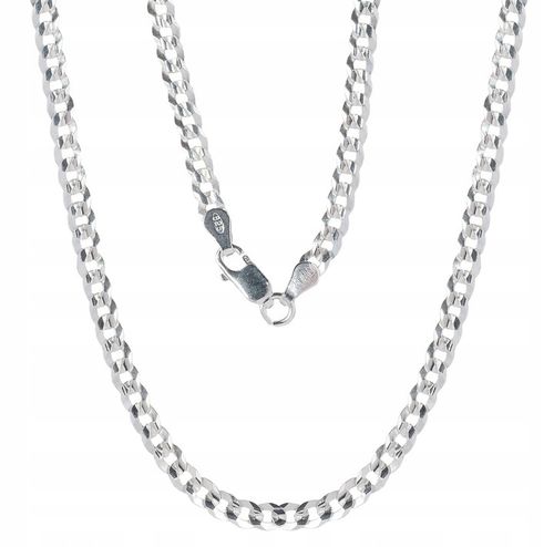 ŁAŃCUSZEK SREBRNY MĘSKI DIAMENTOWANY NASZYJNIK SREBRO PRÓBA 925 ORYGINALNY na Arena.pl