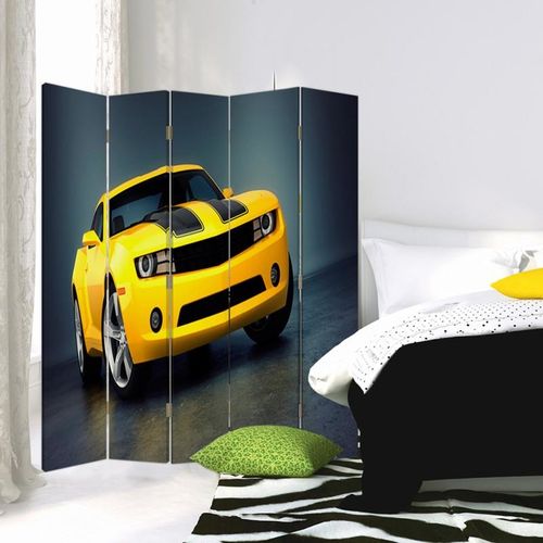 Parawan ozdobny, Żółte auto 180x150 na Arena.pl