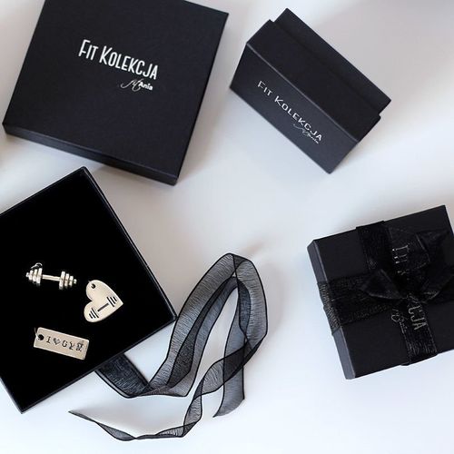 Fit Kolekcja - Kolczyki srebrne SZTANGIELKI na Arena.pl