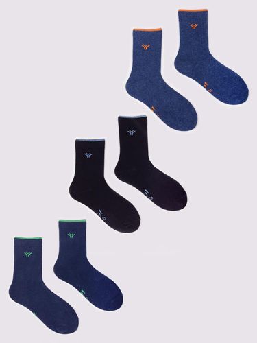 Skarpety bawełniane chłopięce z logo na kostce 3PAK 27-30 YOCLUB na Arena.pl