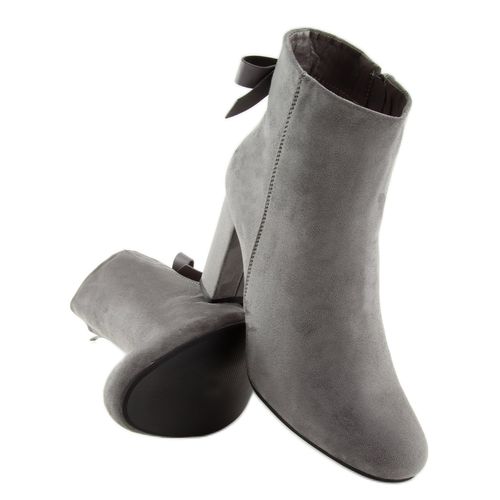 Botki na obcasie szare E5120 L.GREY r.37 na Arena.pl