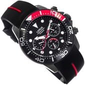 MĘSKI ZEGAREK LORUS RT347JX9 CZARNY NA PASKU CHRONOGRAF NEOBRITE SPORTOWY