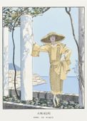 Plakat 13x18cm Amalfi, Barbier Vintage do Salonu