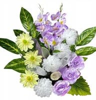 Kompozycja S2K7 stroik sztuczny kwiaty grób cmentarz pomnik duży STANPOL