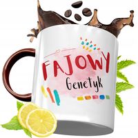 Kubek Pomarańczowy Dla Genetyka Prezent Z Nadrukiem Ze Zdjęciem